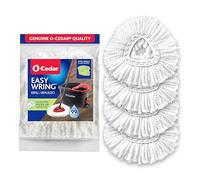 O-Cedar Lot de 4 recharges pour balai serpillère, vinyle, blanc