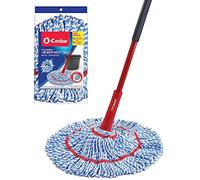 O-Cedar MicroTwist Max Serpillère torsadée en Microfibre avec 1 Recharge supplémentaire | Dispose d'un essorage Mains Libres | Tête de Balai Extra Large de 45,7 cm | sans Danger sur Tous Les Types de