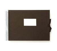 O-Check 12864 - Album de photo, boîtier de tissu, Vintage, L, marron