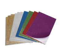 O COLOR O'COLOR Lot de 10 feuilles mousse adhésive 20x30cm 3 or, 3 argent, 1 Rouge, 1 Verte, 1 Bleu et 1 Violet