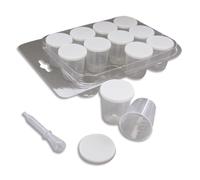 O COLOR O'COLOR Lot de 12 pot gradués contenance 30ml, avec couvercle.