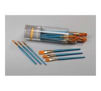 O COLOR O'COLOR Lot de 36 brosses, manche bois laqué 205mm, N°14, 16, 18, sortie de poils 26mm