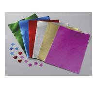 O COLOR O'COLOR Ramette 100 feuilles métallisées 1 face, format A4, couleurs or, Rouge, Rose, argent, Vert, Bleu