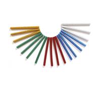 O COLOR O'COLOR Sachet de 25 bâtons de colle pailletée assortie pour pistolet, diamètre 7 mm, longueur 10 cm