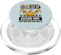 O Come Let Us Adore Him Baby Jésus Nativité de Noël PopSockets PopGrip pour MagSafe