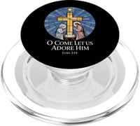 O Come Let Us Adore Him Luke 2:14 Nativité PopSockets PopGrip pour MagSafe