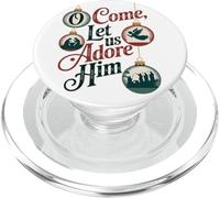 O Come, Let Us Adore Him Nativité de Noël PopSockets PopGrip pour MagSafe