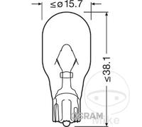 O compatible avec SRAM ampoule à culot en verre 12V 16W W2.1X9.5 ORIGINAL (10UD)