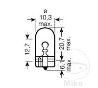 Osram Ampoule de signalisation 2820 Standard W2W 2 W