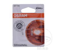 O compatible avec SRAM Blister 2 lampes à ampoule 12V 2W W2X4.6D