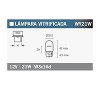 OSRAM 7504 Ampoules PY21W BAU15S ULTRALIFE 21W, Set de 10, Jaune