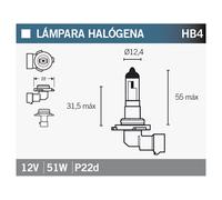 O compatible avec SRAM LAMPE, LUMIÈRE AMPOULE O compatible avec SRAM 9006 HB4