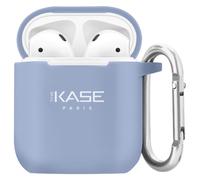 (O)Coque Apple AirPods en gel de silicone doux, Lilas Bleu