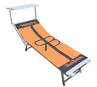 o-day Renato Balestra Grande serviette de plage en microfibre douce et compacte 170 x 90 cm - Gain de place - Grande serviette de plage Deluxe (01 - Orange/gris)