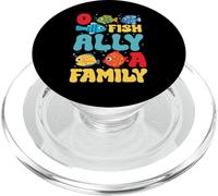 O Fish Ally A Family Joli Motif Poisson Jeu de Mots PopSockets PopGrip pour MagSafe