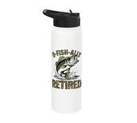 O-Fish-Ally Retired | Pêcheur, Pêche à la retraite Stainless Steel Insulated Water Bottle