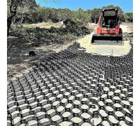 o Grille de sol - Stabilisateur d'allée, construction paysagère pour gravier, système de pavé perméable pour parkings, pente et stabili Streambank