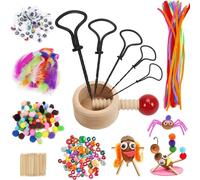 O-Kinee Kit de Bricolage pour Châtaignier,326pcs Foret pour Châtaignier 1,5-5 mm,Perceuse à Main Châtaignes d'automne avec Accessoires de Bricolage pour Enfants Cadeau de Décoration