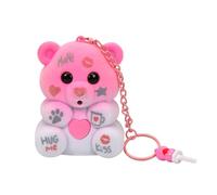 O-Kinee Love & Tell Ourson Rose,Ours en Peluche Interactif Enregistrable,Jouets Interactifs Adaptés aux Enfants à Partir de 3 Ans,Peluche Parlante avec Tétine et Porte-clésPorte-clés Ours en Peluche