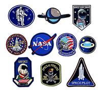O-Kinee Patch Thermocollant Enfant 10PCS Patch brodé en Forme de NASA, Space Explorer, à Coudre ou à Coller avec Fer à Repasser