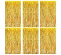 O-Kinee Rideau Métallique Tinsel,Or Rideau Frange Anniversaire,Doré Rideaux à Franges Aluminium pour Toile de Fond pour Photos de Fête Anniversaire, Mariage Party,Decoration Nouvel an 2024 (1m*2m)