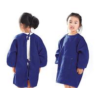 O-Kinee Tablier Peinture Enfant, Tablier Enfant pour Peinture, L'école Activités, Bricolage, Polyester Bleu(M)