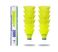 O-Kinee Volant Badminton,12 Pièces Vert Balles de Badminton,Rapides Plastique Badminton pour Entraînement et Compétition pour Extérieur et Intérieur