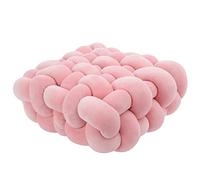 O·Lankeji Super Doux Coussin Creative Noeud Boule Coussin Canapé Oreiller Lombaire Fait À La Main Carré Coussin Ergonomique Côté Dormeur pour Canapé Lit Voiture Bureau Salon (Couleur : Rose)