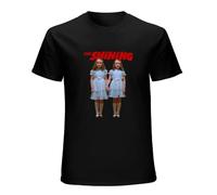 O-LIKE Trendy T-Shirt The Shining Creepy Twins Come Play with Us Shining Twins Soft Jersey Black XXL
