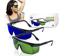 O³ Lunettes de sécurité pour l'épilation au laser Un paquet de 2 Vert bleu