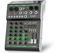 o Mixer Table de Mixage Professionnelle avec USB/ 4 Canaux D& 39 entrée Stéréo DJ Mixer 48V Phantom Power CARTE D'ACQUISITION AUDIO
