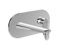 O.Novo Mitigeur monocommande de Lavabo , Mural, avec vidage, Chrome (TVW10511211061)