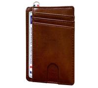 O³ Porte Carte identité française Marron Blocage RFID - Anti piratage