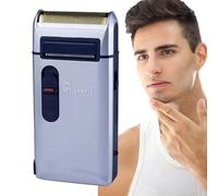 o rechargeable, électrique pour homme - Tondeuse à barbe rechargeable pour ou alternative de 3 W - pour le visage portable avec design en géométrique pour les soins du visage, du cou et du