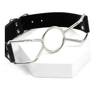 O-Ring Ball Gag Bâillon BDSM Baillon Bouche Ouverte Harnais Soumission Sexuelle Accessoire Noir Ø4.5cm