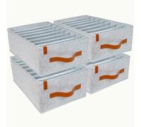 O’Secret Organisateur de dressing - Rangement dressing pour jeans, pantalons, t-shirts et sous-vêtements - Compatible IKEA PAX 75 cm - Lot de 4