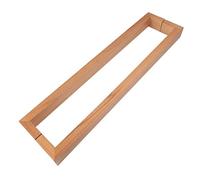 O-Shape Sliding Door Grab for Gates/Bathroom Doors/Front Door,Door Pull Door Pull Handle Wood Natural Door Push Bar, Installed Back to Back(80cm/32inch)
