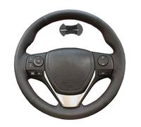 O SHI CAR Housse de volant de voiture en cuir microfibre pour Toyota Corolla 2014 2015 2016 2017 2018 / Toyota RAV4 2013 2014 2015 2016 2017 2018 38,1 cm