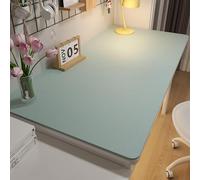 O-Slip Desk Pad Large Gamig Mouse Pad Imperméable PU Cuir Bureau Table Protecteur Easy Clea pour Bureau Et Maison, Light Blue, 100 x 100 cm