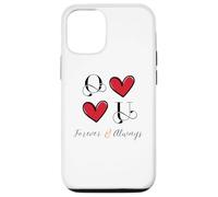 O & U Initiales de couple, mariage, anniversaire, pendaison de crémaillère Coque pour iPhone 12/12 Pro