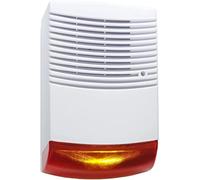 O&W Security Alarme factice avec lumière clignotante rouge IP44 pour l'intérieur et l'extérieur