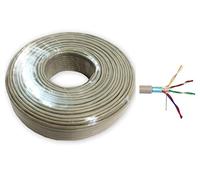 O&W Security Câble téléphonique de 100 m - 4 x 2 x 0,6 mm - 8 fils - Câble de pose J-Y(ST)Y avec blindage supplémentaire en aluminium