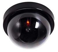 O&W Security Caméra factice dôme caméra de Surveillance Dummy avec Objectif et LED Rouge Clignotante, très réaliste, Montage Plafond/Mur, Dissuasion Contre Le vol.