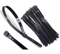 O&W Security Lot de 110 serre-câbles réutilisables - Noir, amovibles et réutilisables, différentes tailles courantes, nylon PA6.6 résistant aux UV, pour la gestion des câbles à l'intérieur et à