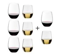 Riedel O Cabernet & Viognier Chardonnay Lot de 8 verres à vin mixtes sans pied Passe au lave-vaisselle 599 ml