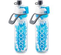 O2COOL Arctic Squeeze Bouteille d'eau isolée Mist 'N Sip, Bleu éclaboussure.