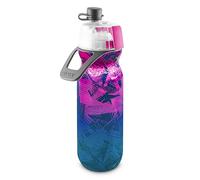 O2COOL Mist N Sip Bouteille d'eau de sport 567 g Motif prisme ombré Rose