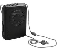 O2COOL Ventilateur de collier de luxe alimenté par piles pour refroidissement personnel avec cordon réglable (noir)
