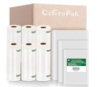 O2frepak 50x15x25cm,50x20x30cm,50x25x33cm et 3Rouleau 20x600cm,3Rouleau 28x600cm Machine Sous Vide Alimentaire,sans BPA et LFGB Sac de Congelation Sous Vide,Compatible Avec n'importe Quelle Scelleuse