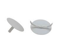 O4L Couvercles à ressorts, blancs, ronds, Ø 72 mm, pour boîtes d'encastrement Ø 60 mm, lot de 10